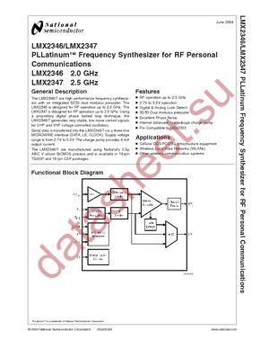 LMX2346TM/NOPB datasheet  